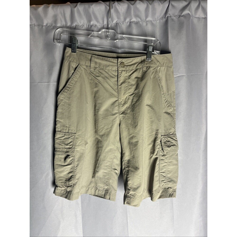 REI Co-op Women's Relaxed Fit Nylon Cargo Shorts Size 2 Outdoor Hiking Tan